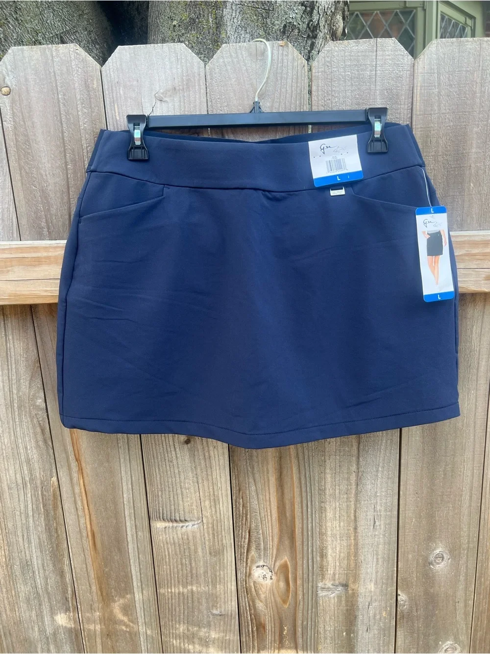 Greg Norman Navy Blue Golf Skort Size L NWT